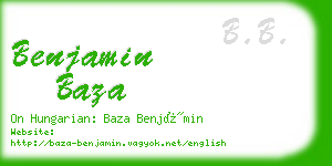 benjamin baza business card